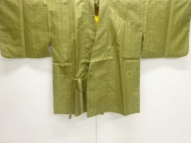 JAPANESE KIMONO / DOCHUGI COAT / WOVEN ABSTRACT PATTERN 